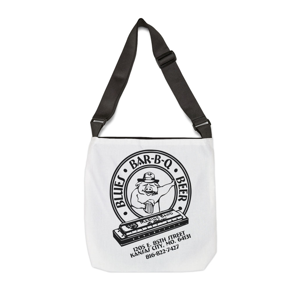 Blues BBQ Adjustable Tote Bag | Music Lover's Tote, Festival Bag, Casual Everyday Tote, BBQ Event Bag, Unique Gift Idea