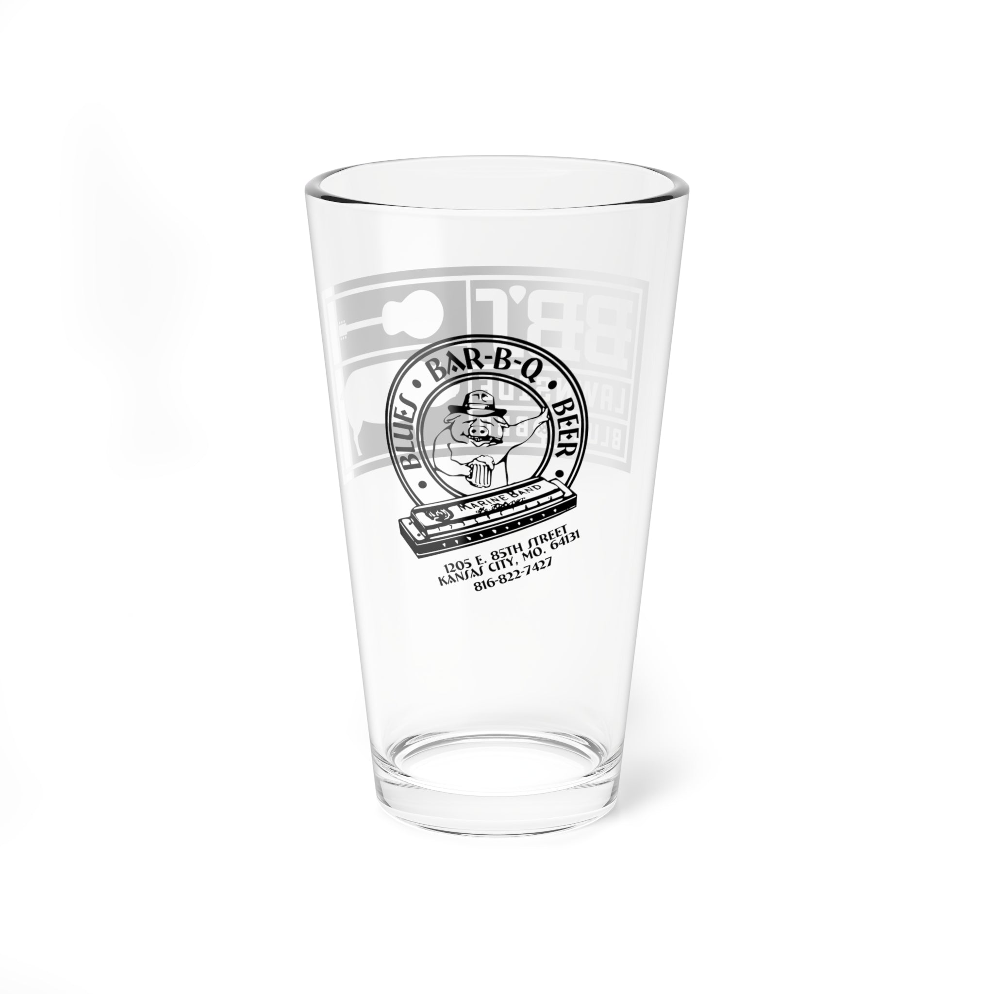 BBQ-Themed Mixing Glass, 16oz | Perfect for Parties, BBQs, Gift for BBQ Lovers, Barware, Home Bar Decoration